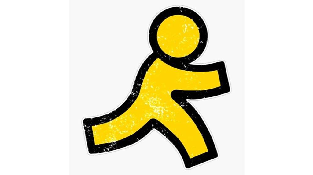aim distressed logo sticker
