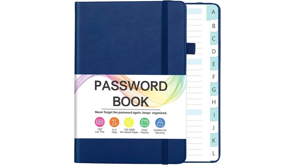 alphabetical password organizer notebook