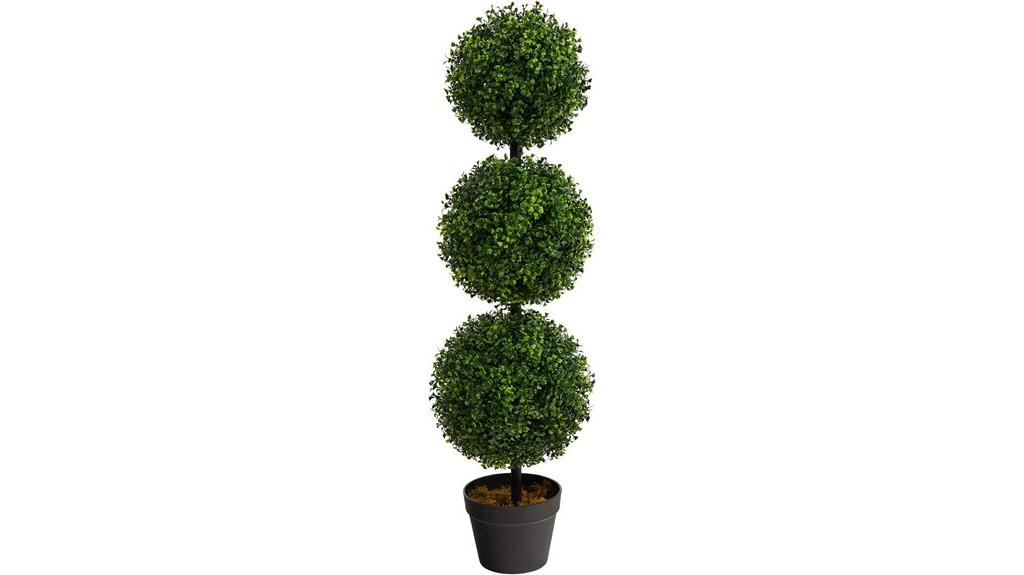 artificial boxwood topiary tree