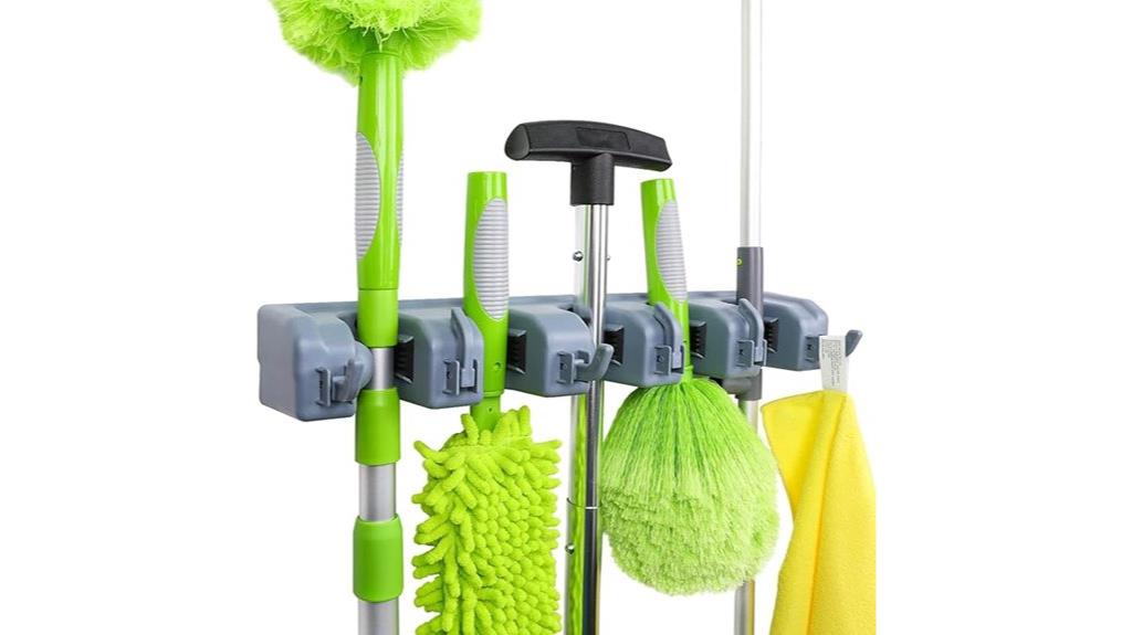 broom and mop storage