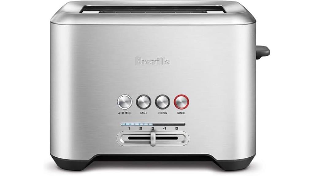 brushed stainless steel toaster