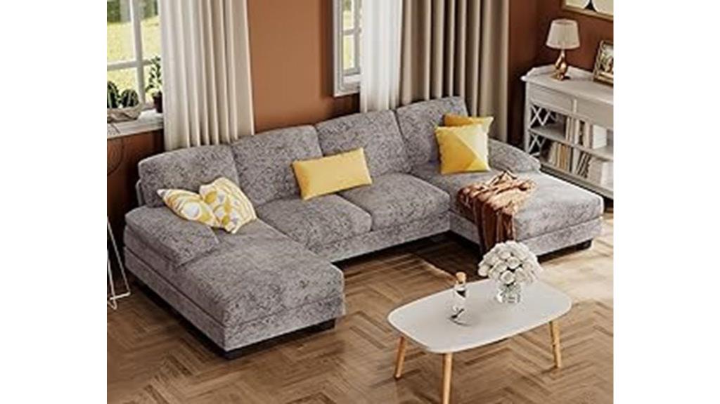 comfortable u shaped couch