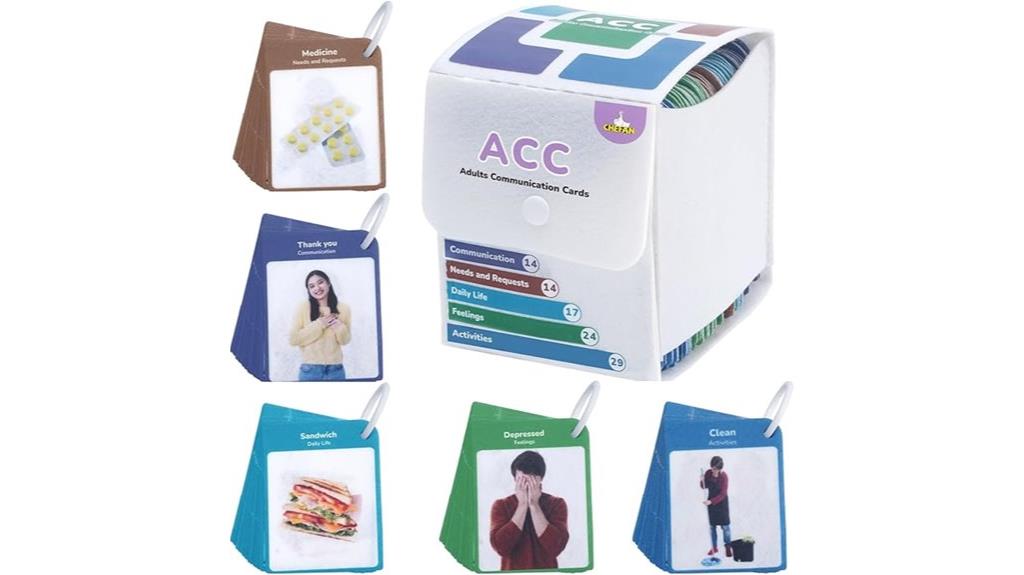 communication flash cards set