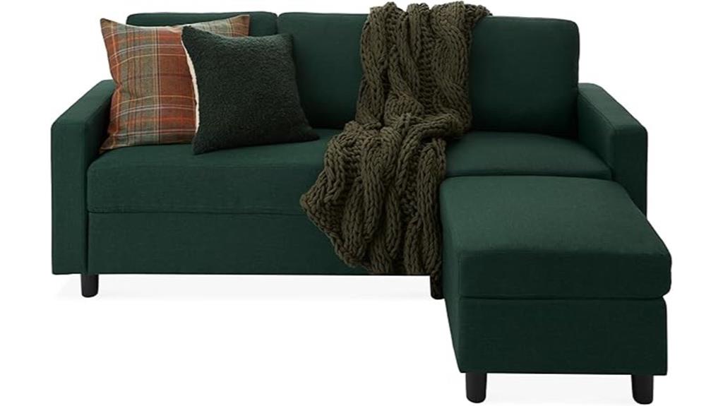 dark green sectional sofa