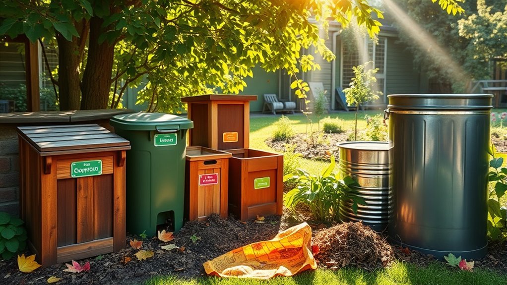 different composting bin types