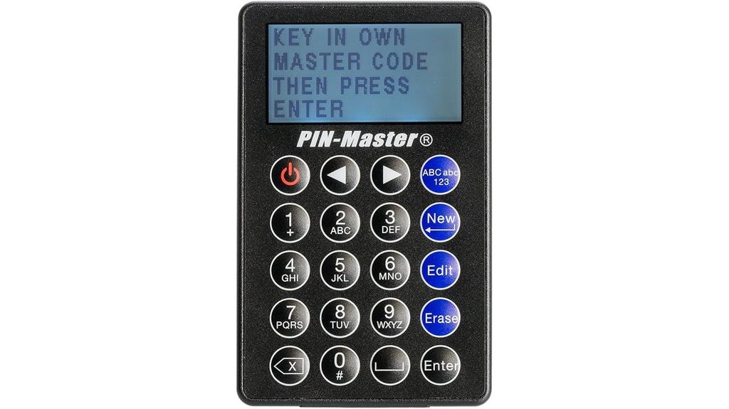electronic pin code organizer