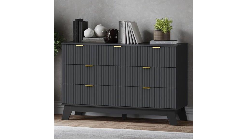 fluted modern boho dresser