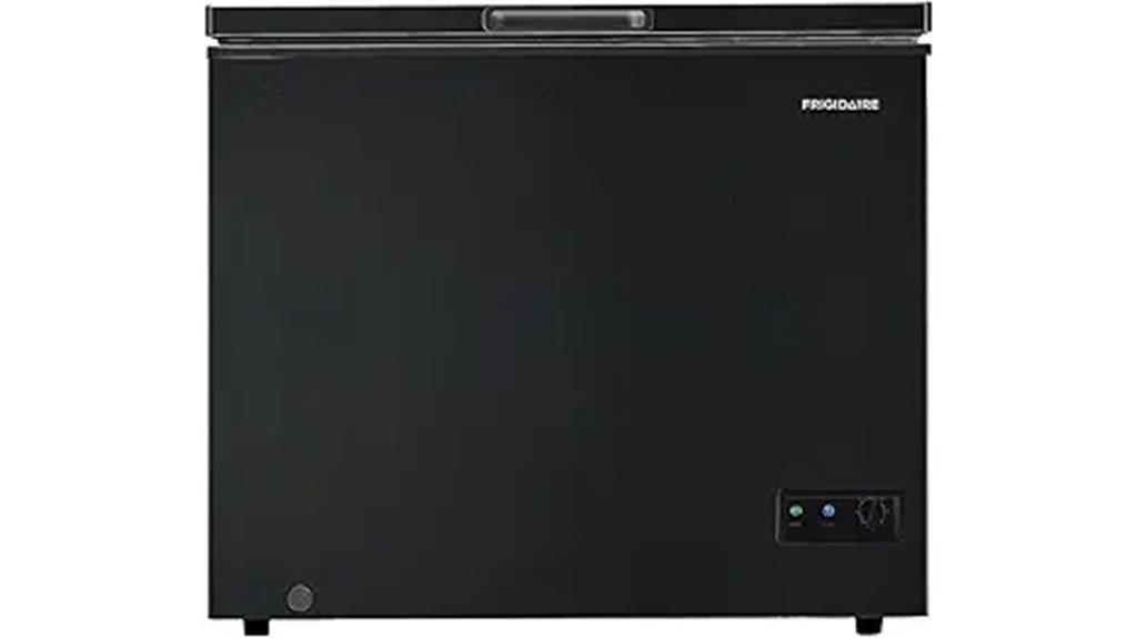 frigidaire black deep freezer