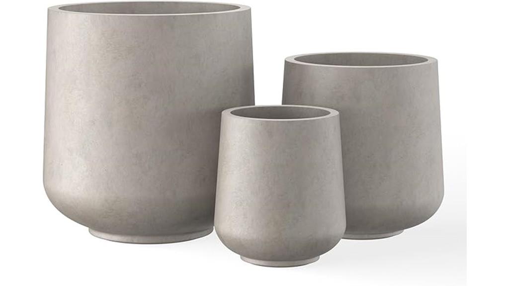kante round concrete planter