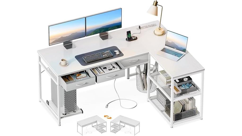 l shaped computer desk
