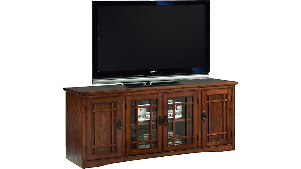 mission oak tv stand