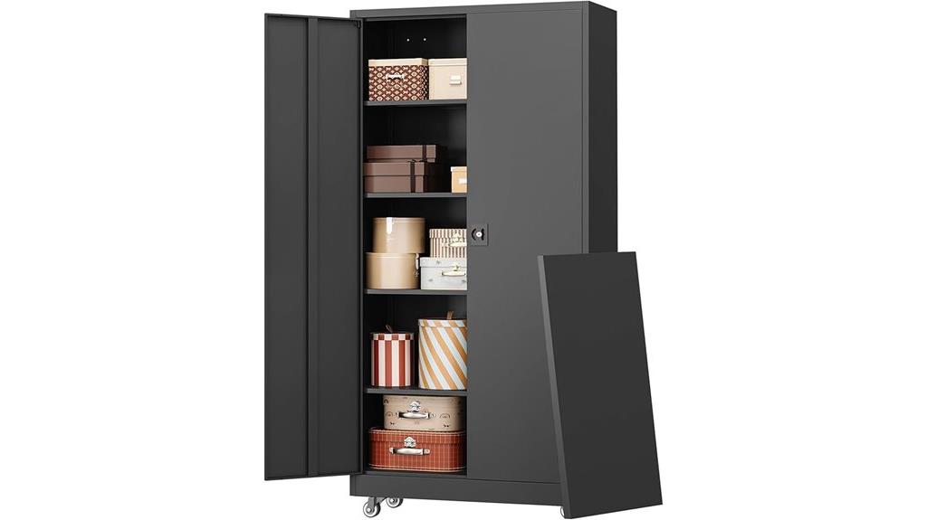mobile metal storage cabinet