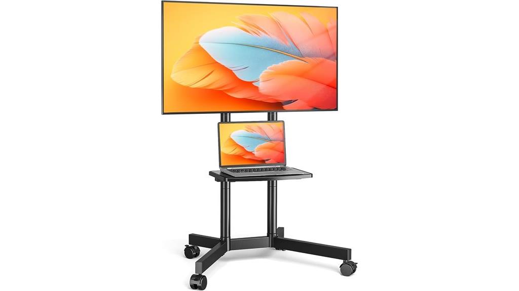 mobile tv stand wheels