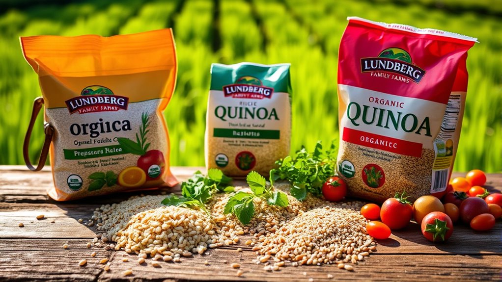 organic rice and quinoa