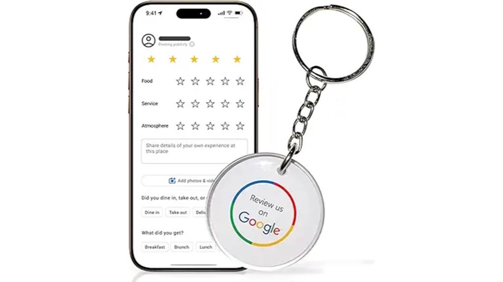 qr code feedback keychain