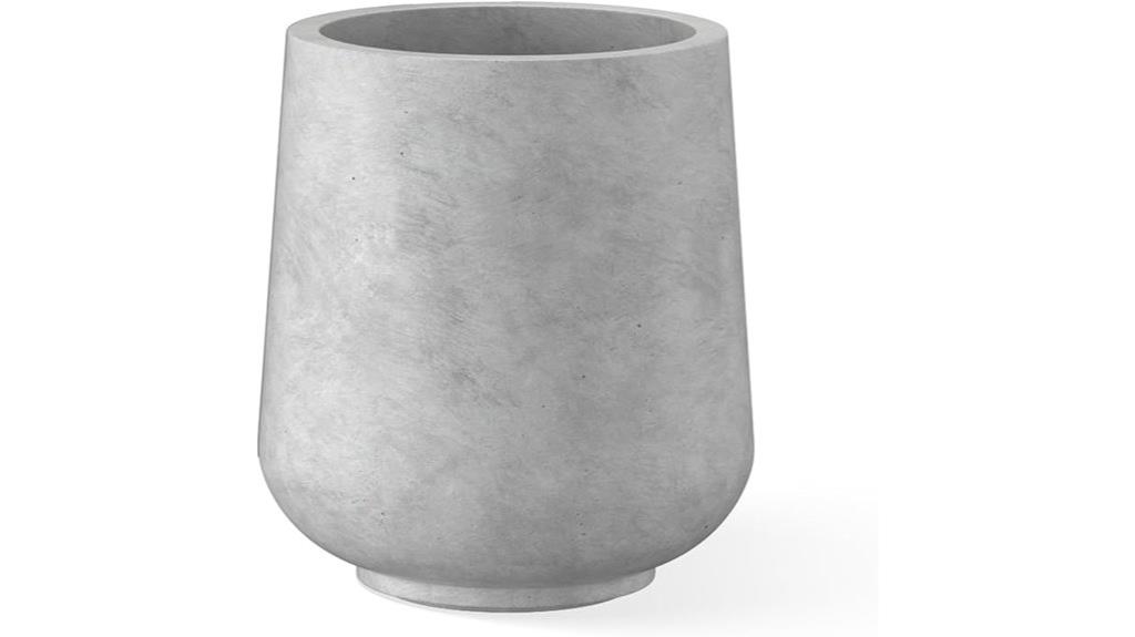 round concrete planter design