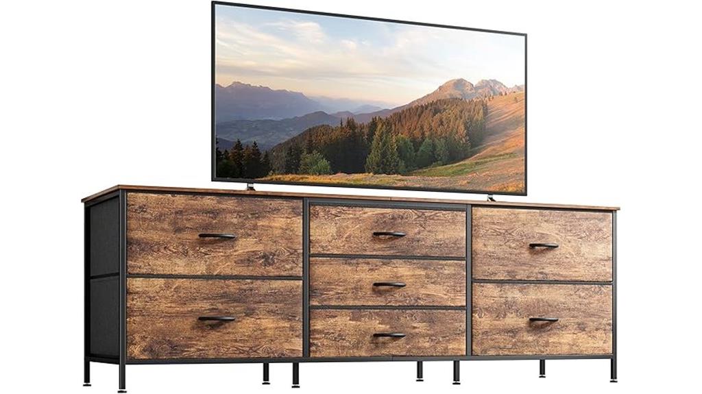 spacious dresser tv stand