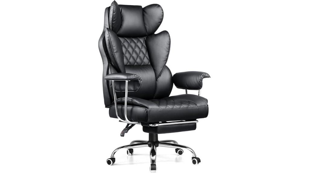 spacious ergonomic office seating