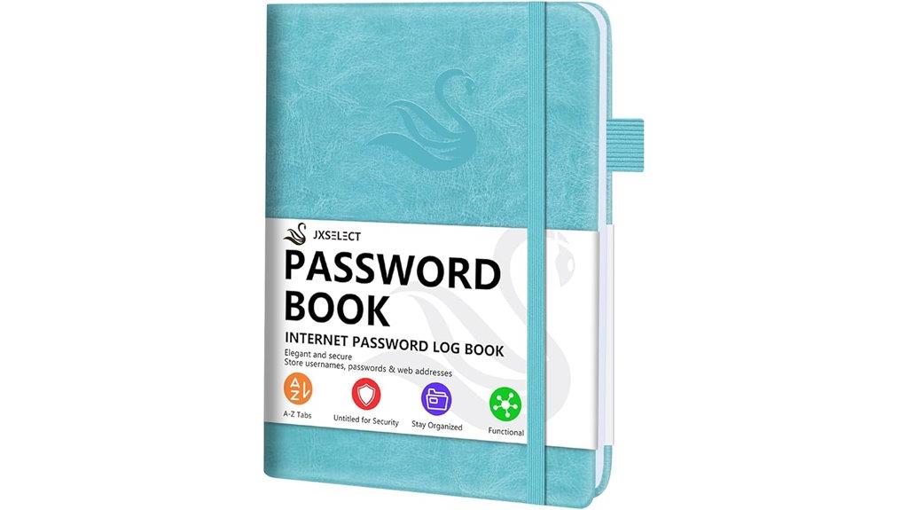 stylish password organizer tabs