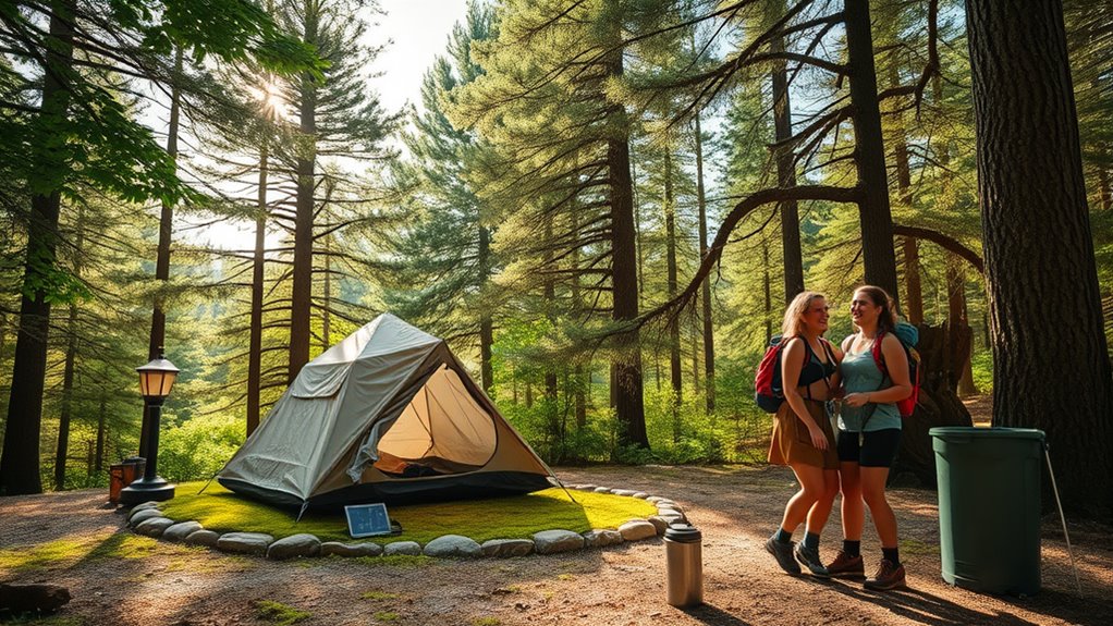sustainable camping site options
