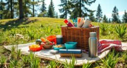 sustainable outdoor dining experience