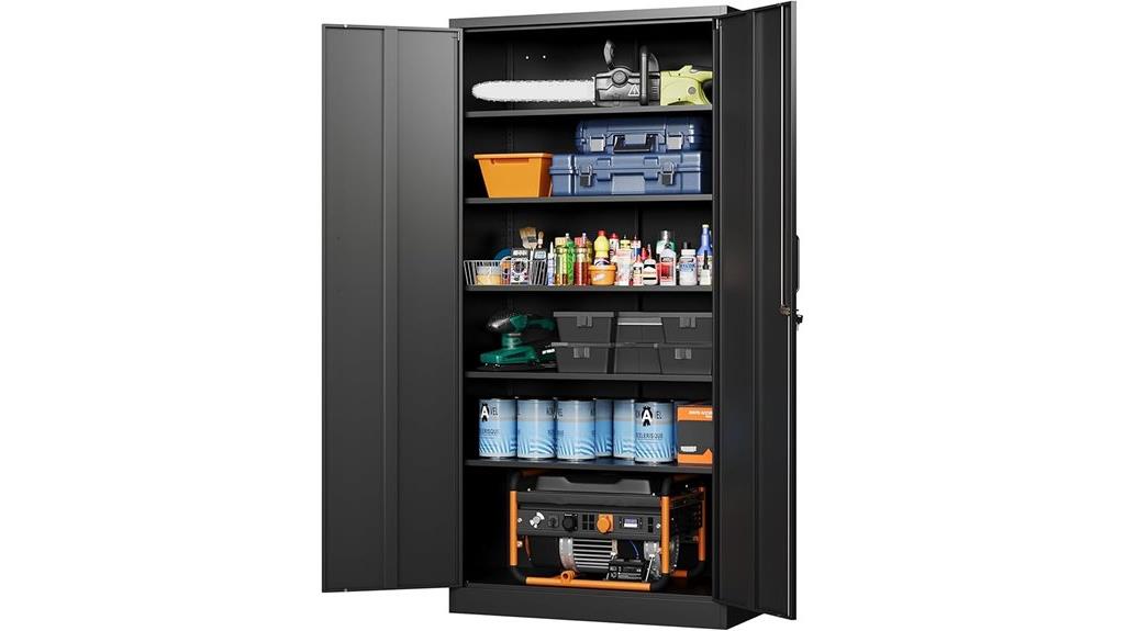 tall lockable storage cabinet