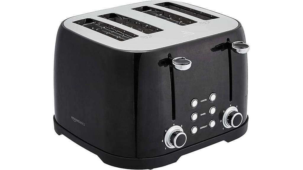 toaster with adjustable browning settings