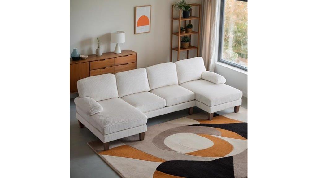 u shape sectional sofa