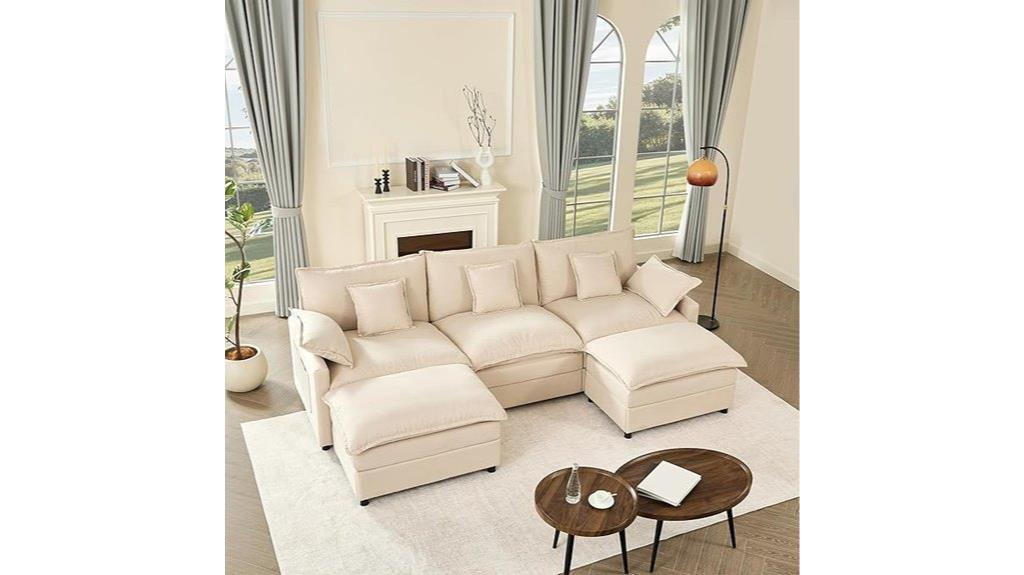 u shaped sectional sofa set