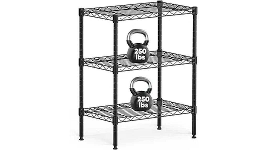 versatile three tier shelving unit