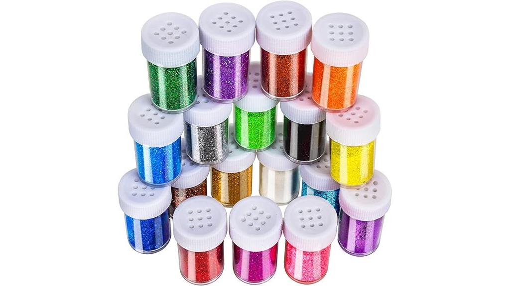 18 pack fine craft glitter