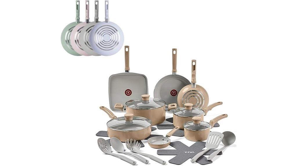 20 piece ceramic cookware set