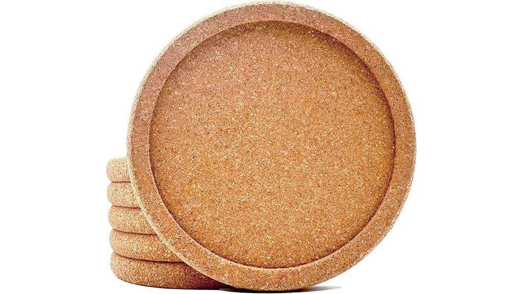 absorbent thick cork coasters