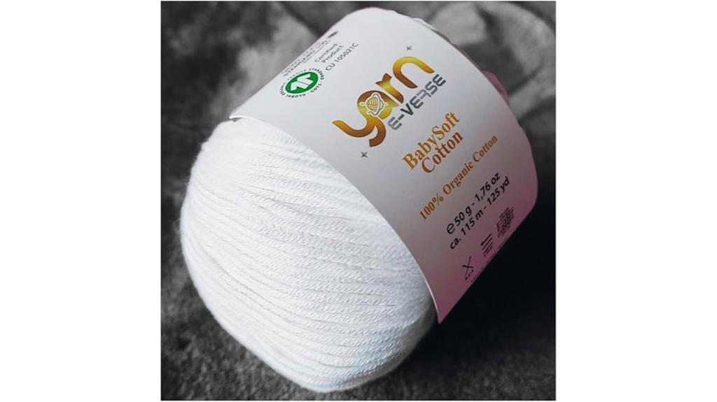 babysoft white cotton yarn