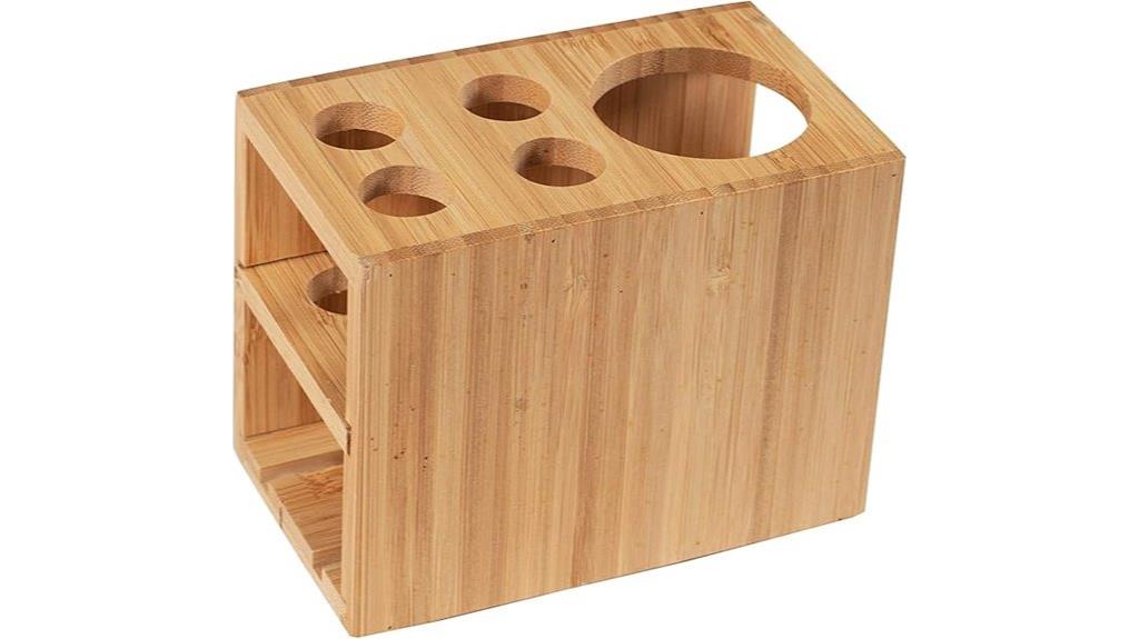 bamboo bathroom organizer