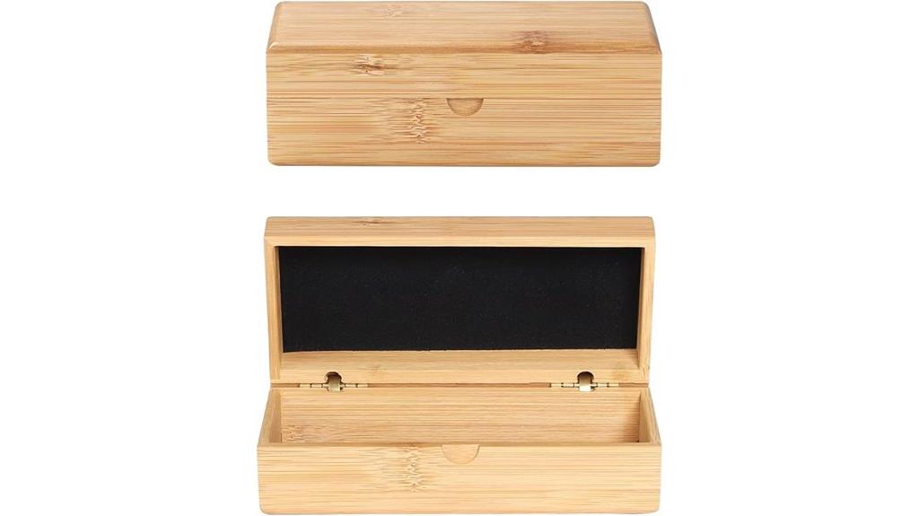 bamboo eyeglasses storage box
