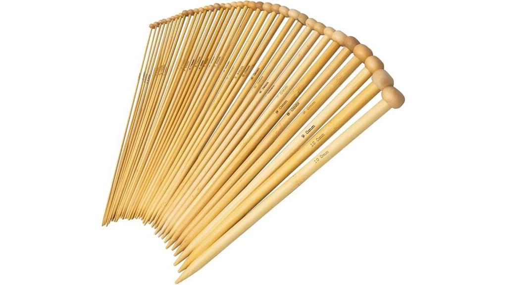 bamboo knitting needles set
