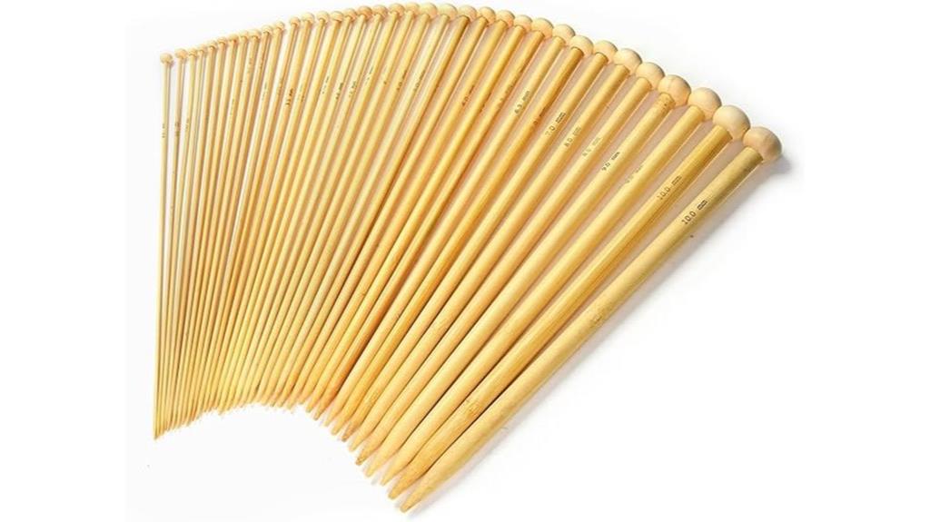 bamboo knitting needles set