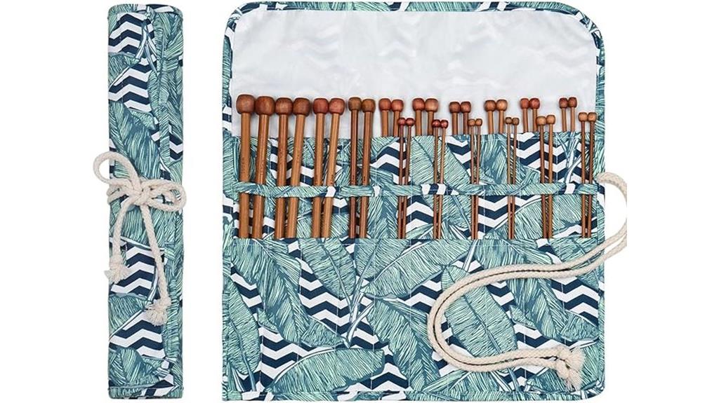 bamboo needle set portable
