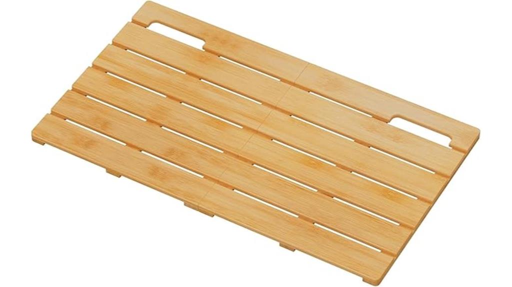 bamboo non slip bath mat