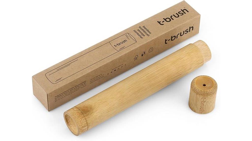 bamboo toothbrush storage container