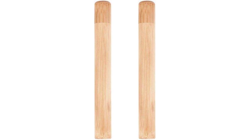 bamboo toothbrush storage set