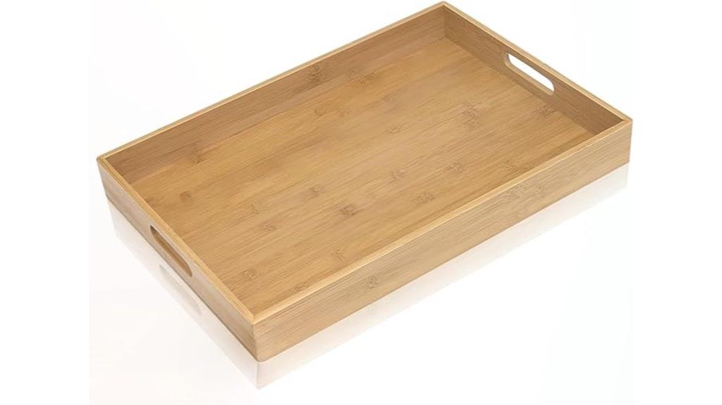 bamboo tray with handles
