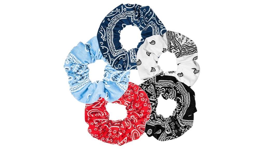bandana print hair ties