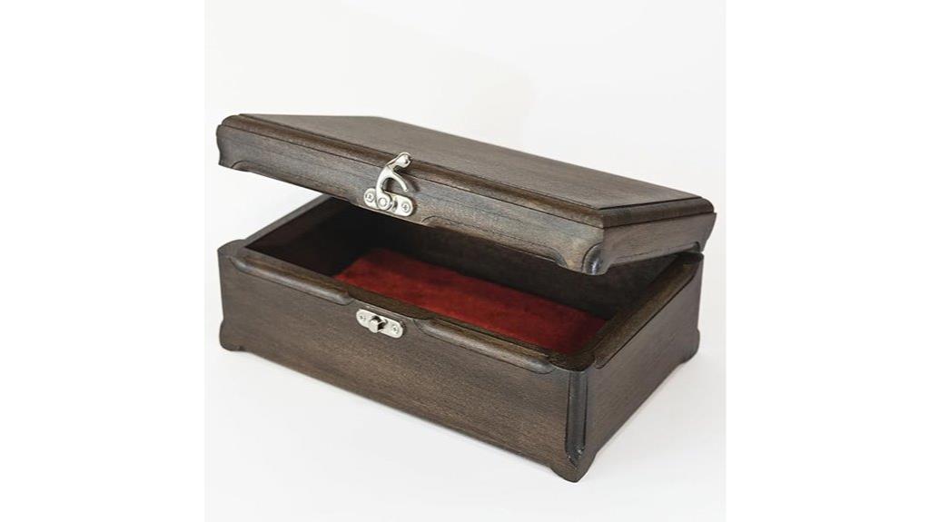 beechwood jewelry box clasp