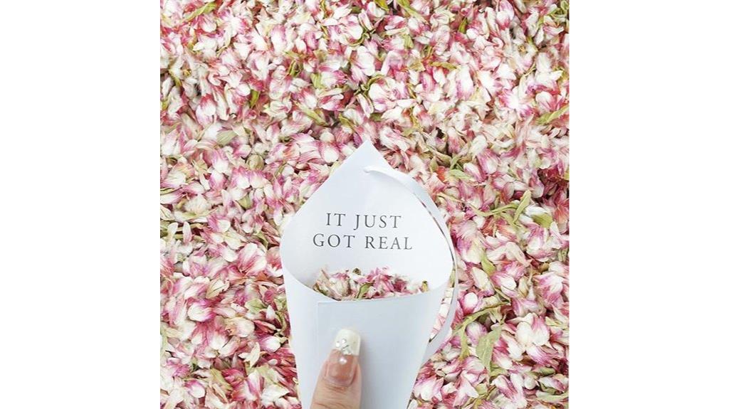 biodegradable confetti with flowers