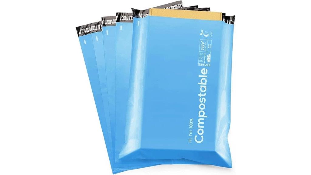 blue biodegradable shipping bags