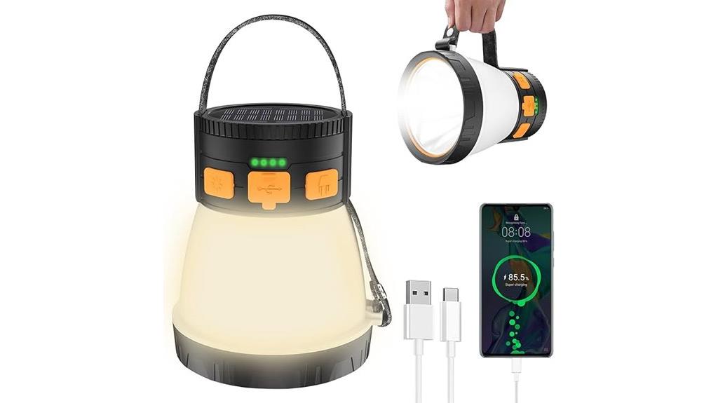 bright solar camping lantern