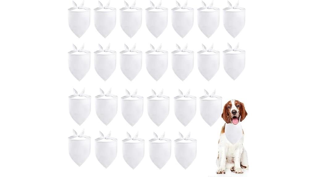bulk white dog bandanas