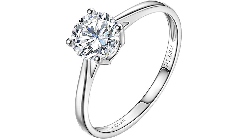 certified white gold diamond